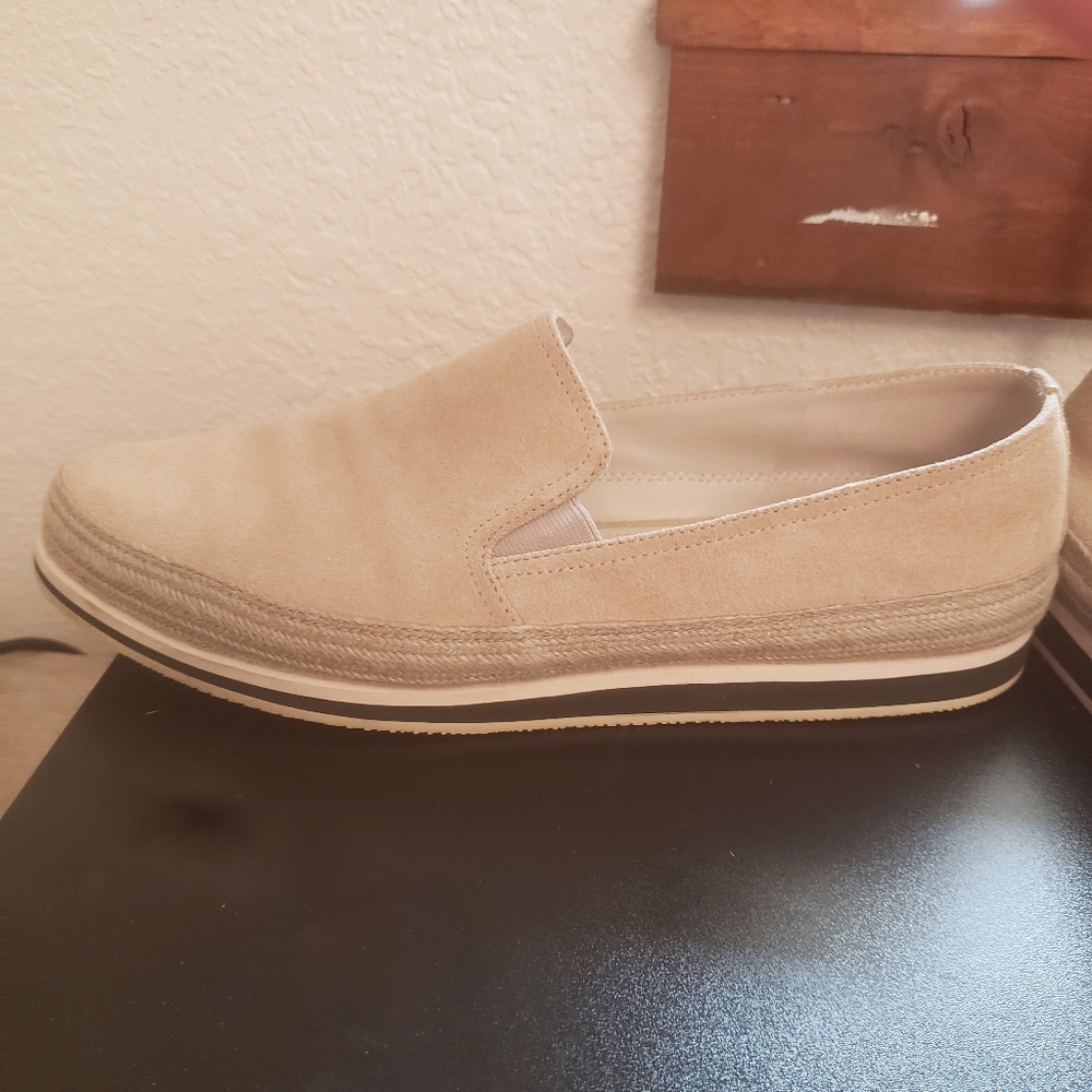 Prada suede espadrille slip on sneakers